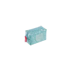 BACK2FUN ΠΟΡΤΟΦΟΛΙ ΓΙΑ ΚΕΡΜΑΤΑ 10x7x5cm SHINY ΜΠΛΕ