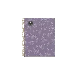 MIQUELIUS ΤΕΤΡΑΔΙΟ ΡΙΓΕ ΣΠΙΡΑΛ 100 ΦΥΛΛΑ 4 ΘΕΜΑΤΑ 14.8x21cm 70gsm LILAC GARDENO