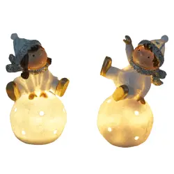 ΠΑΙΔΑΚΙΑ GLITTER ΣΕ ΧΙΟΝΟΜΠΑΛΑ LED 9X8.5X16