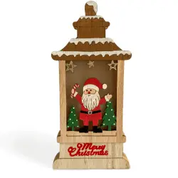 ΞΥΛΙΝΟ ΦΑΝΑΡΑΚΙ ΑΪ ΒΑΣΙΛΗΣ LED 10X20CM