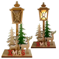 ΞΥΛΙΝΟΣ ΦΑΝΟΣΤΑΤΗΣ LED 10X5X19CM