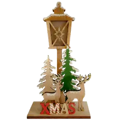 ΞΥΛΙΝΟΣ ΦΑΝΟΣΤΑΤΗΣ LED 10X5X19CM