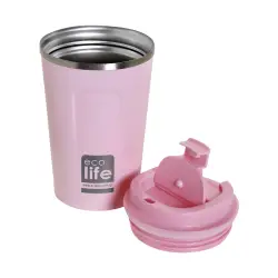 ΘΕΡΜΟΣ ΑΝΟΞΕΙΔΩΤΟΣ ECOLIFE COFFEE CUP ROSE PINK 370ML
