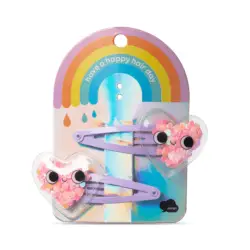 Κλιπ μαλλιών καρδούλα 2τμχ