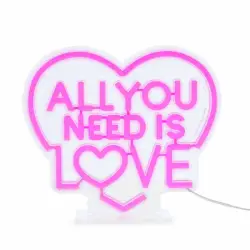 LEGAMI ΦΩΤΙΣΤΙΚΟ NEON-EFFECT LED SIGN – IT’S A SIGN – ALL YOU NEED IS LOVE – NEL0005