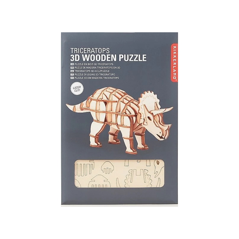 ΞΥΛΙΝΟ 3D PUZZLE TRICERATOPS KIKKERLAND