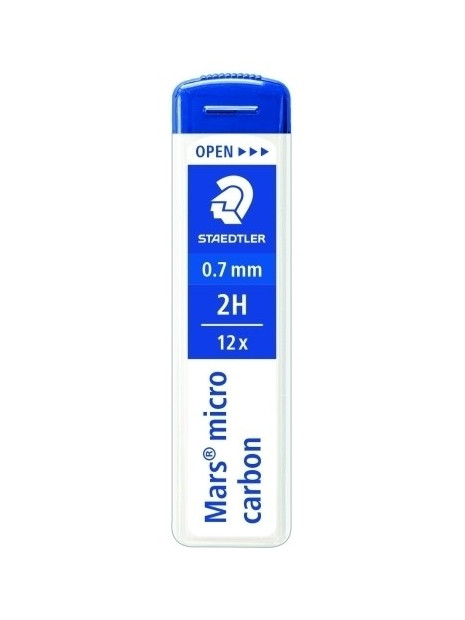STAEDTLER 12 ΜΥΤΕΣ ΜΟΛΥΒΙΟΥ MARS MICRO CARBON ΠΑΧΟΥΣ 0.7ΜΜ ΤΥΠΟΥ 2H