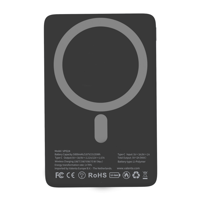 Powerbank MagSafe Ultra Slim 5.000 mAh Γκρι