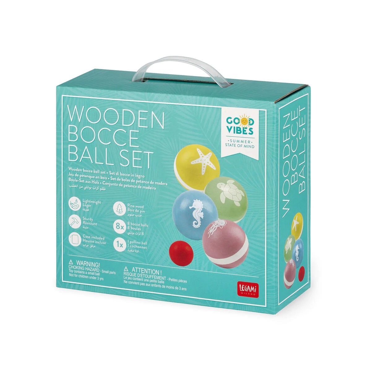 ΞΥΛΙΝΟ ΣΕΤ ΜΠΑΛΕΣ BOCCE - GOOD VIBES