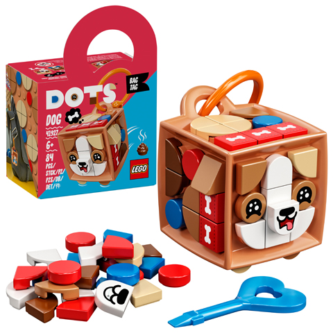 LEGO DOTS BAG TAG DOG