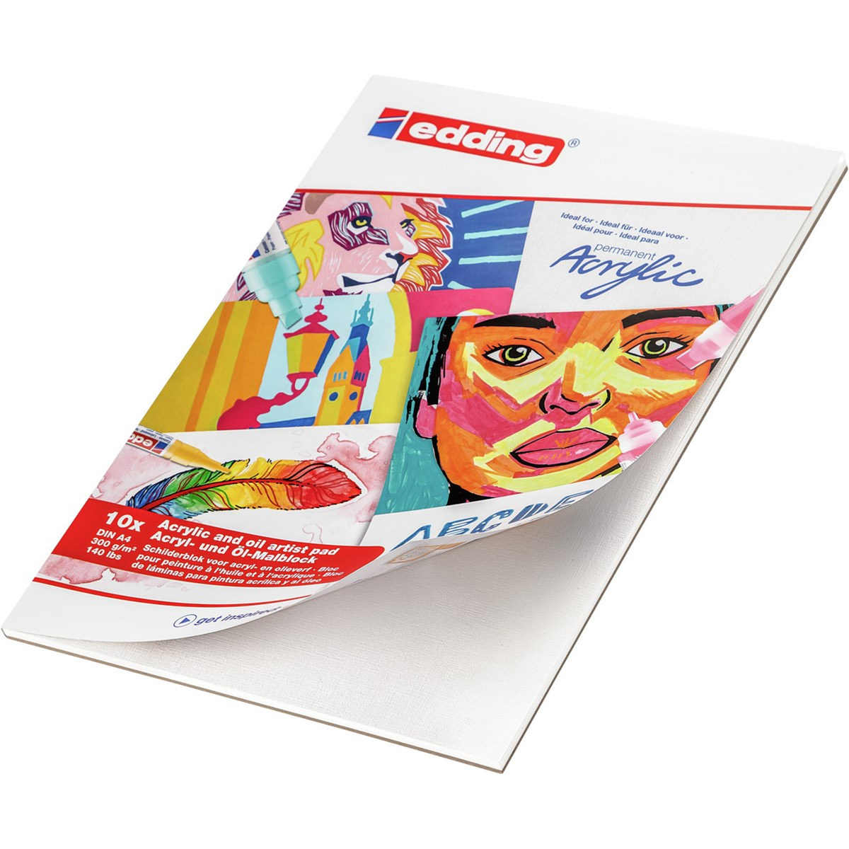 ACRYLIC & OIL ΜΠΛΟΚ Α4 10 ΦΥΛΛΑ ΛΕΥΚΟ