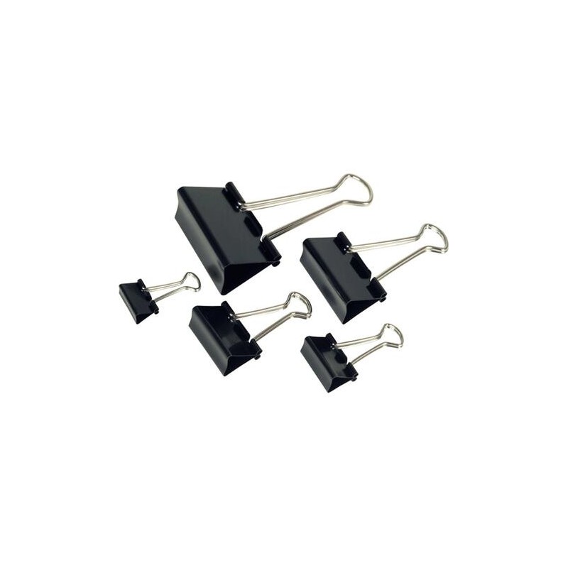 BINDER CLIPS 25MM ΜΑΥΡΕΣ 12 ΤΕΜΑΧΙΑ