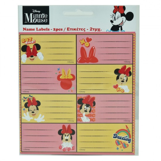GIM ΕΤΙΚΕΤΕΣ MINNIE 2τμχ.