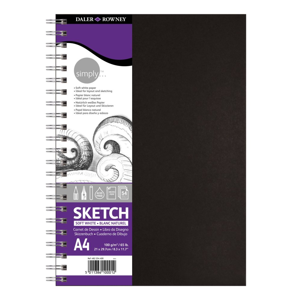 Daler Rowney Σκληρόδετο Σπιράλ Sketchbook Simply 54Φ A5 (14,8Χ21cm) 100gr