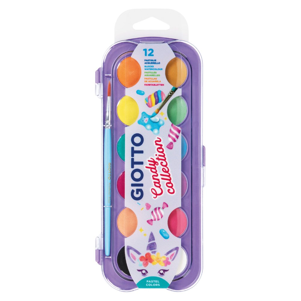 Νερομπογιές Giotto Candy Colors 12 Χρώματα