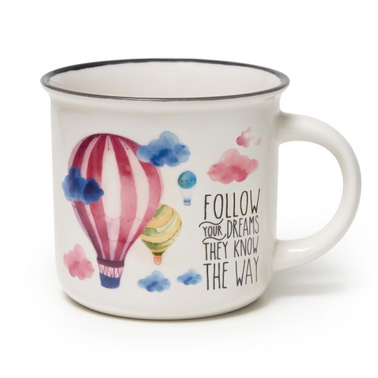 ΠΟΡΣΕΛΑΝΙΝΗ ΚΟΥΠΑ Legami Cup-puccino Air Balloon New Bone China Porcelain Mug