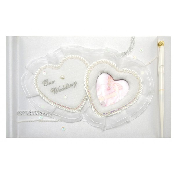 ΒΙΒΛΙΟ ΕΥΧΩΝ ΜΕ ΣΤΥΛΟ ΚΑΙ ΘΗΚΗ ΦΩΤΟ 20Χ32 30Φ "HEARTS"