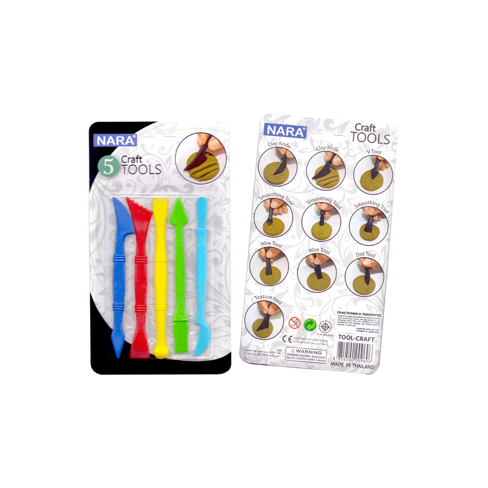 RONY ΕΡΓΑΛΕΙΑ ΠΗΛΟΥ-ΠΛΑΣΤΕΛΙΝΗΣ TOOL-CRAFT 5 ΤΕΜΑΧΙΑ