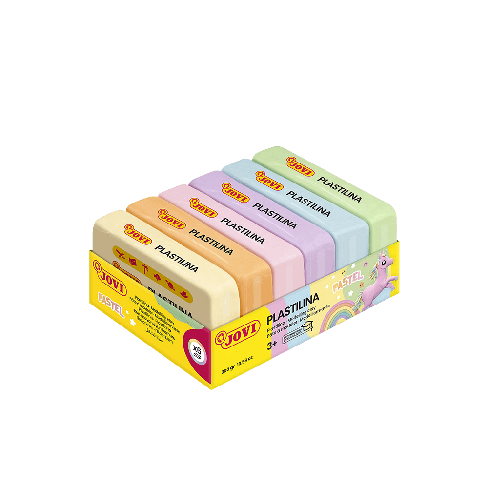 JOVI ΠΛΑΣΤΕΛΙΝΗ ΚΟΥΤΙ ΣΕΤ 6 ΧΡΩΜΑΤΑ 50gr 3+ PASTEL