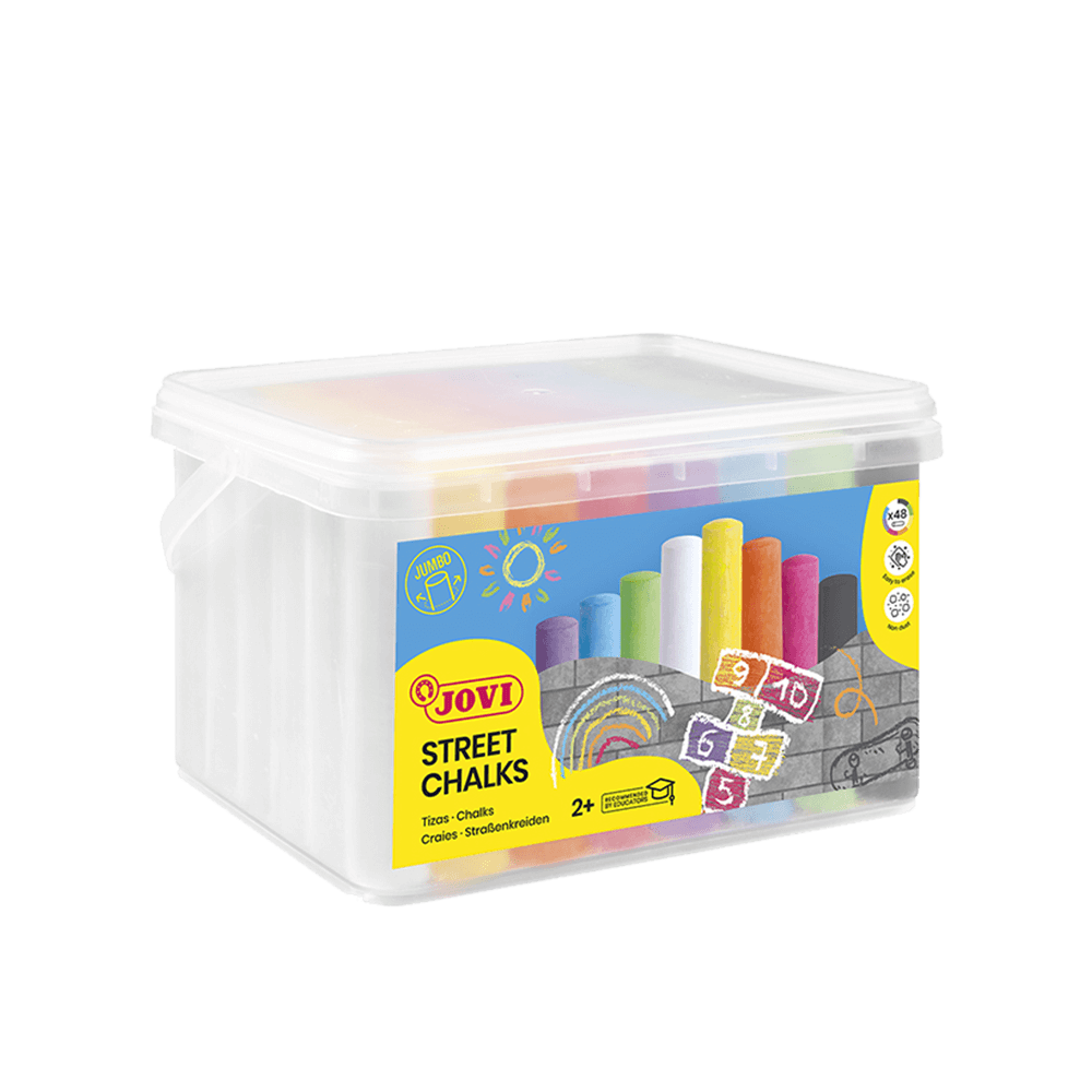 JOVI ΚΙΜΩΛΙΑ JUMBO WHASHABLE 2+ ΠΛΑΣΤΙΚΟ ΚΟΥΤΙ 20x100mm STREET ΑΣΣΟΡΤΙ 48 ΤΕΜΑΧΙΑ (Το προιόν πωλείται σε μεμονωμένα τεμάχια του