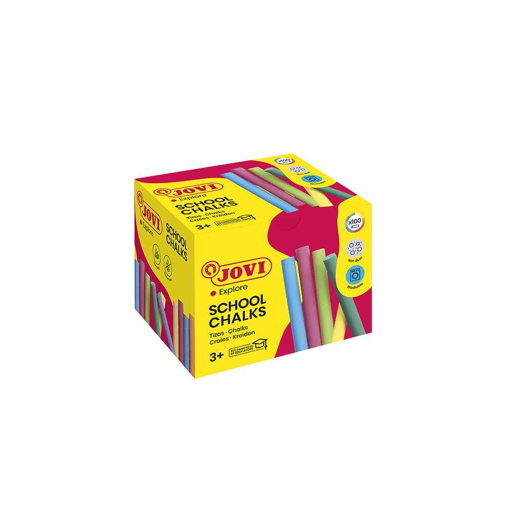 JOVI ΚΙΜΩΛΙΑ WASHABLE 10 ΧΡΩΜΑΤΑ 9x80mm SCHOOL 3+ 100 ΤΕΜΑΧΙΑ