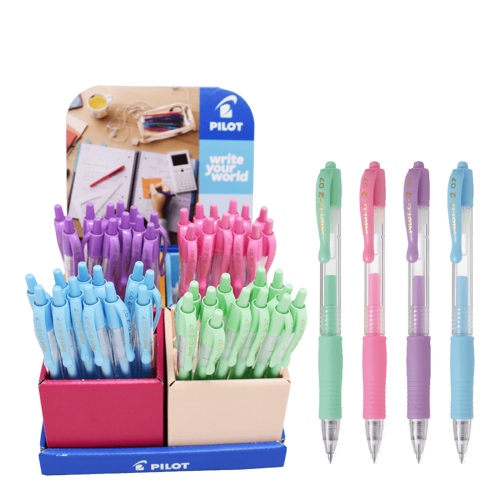 PILOT ΒΙΤΡΙΝΑ ΓΕΜΑΤΗ ΣΤΥΛΟ G-2 0.7mm ΠΑΣΤΕΛ ΑΣΣΟΡΤΙ 48 ΤΕΜΑΧΙΑ (Το προιόν πωλείται σε μεμονωμένα τεμάχια του ενός)