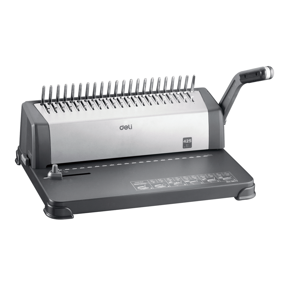 DELI ΜΗΧΑΝΗ ΒΙΒΛΙΟΔΕΣΙΑΣ 39.5x28.5x34cm ΓΚΡΙ