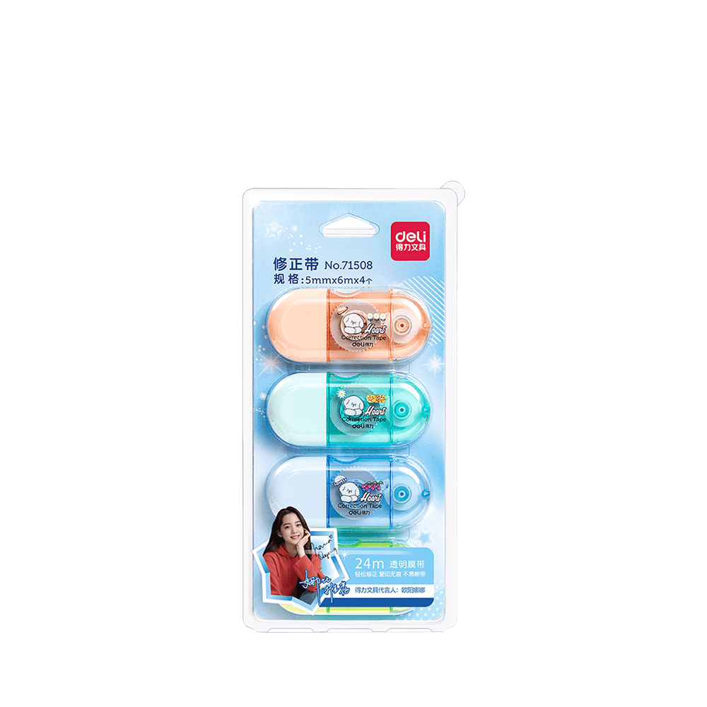 DELI ΔΙΟΡΘΩΤΙΚΗ ΤΑΙΝΙΑ 4 ΤΕΜΑΧΙΑ 5mmx6m ΑΣΣΟΡΤΙ 12 ΤΕΜΑΧΙΑ (Το προιόν πωλείται σε μεμονωμένα τεμάχια του ενός)