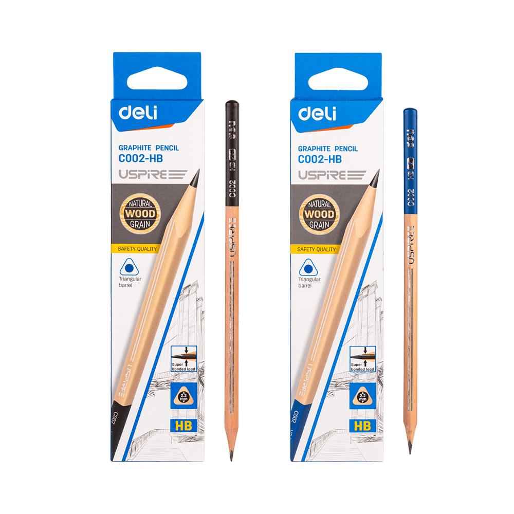 DELI ΜΟΛΥΒΙ ΤΡΙΓΩΝΙΚΟ HB BLISTER USPIRE 12 ΤΕΜΑΧΙΑ (Το προιόν πωλείται σε μεμονωμένα τεμάχια του ενός)