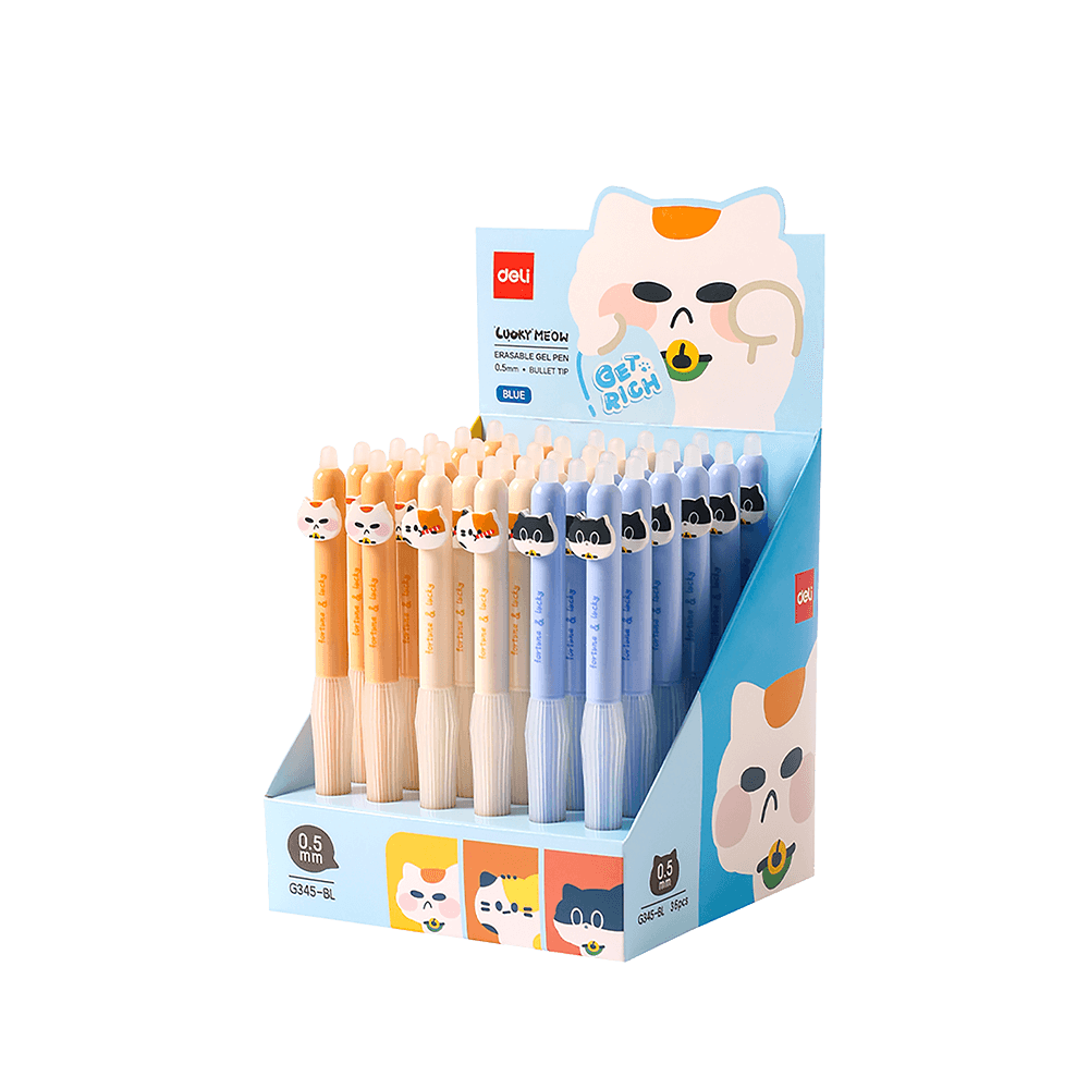 DELI ΒΙΤΡΙΝΑ ΓΕΜΑΤΗ ΣΤΥΛΟ ΚΟΥΜΠΙ GEL ΠΟΥ ΣΒΗΝΕΙ ΜΠΛΕ MΕΛΑΝΙ 0.5mm 36 ΤΕΜΑ? (Το προιόν πωλείται σε μεμονωμένα τεμάχια του ενός)