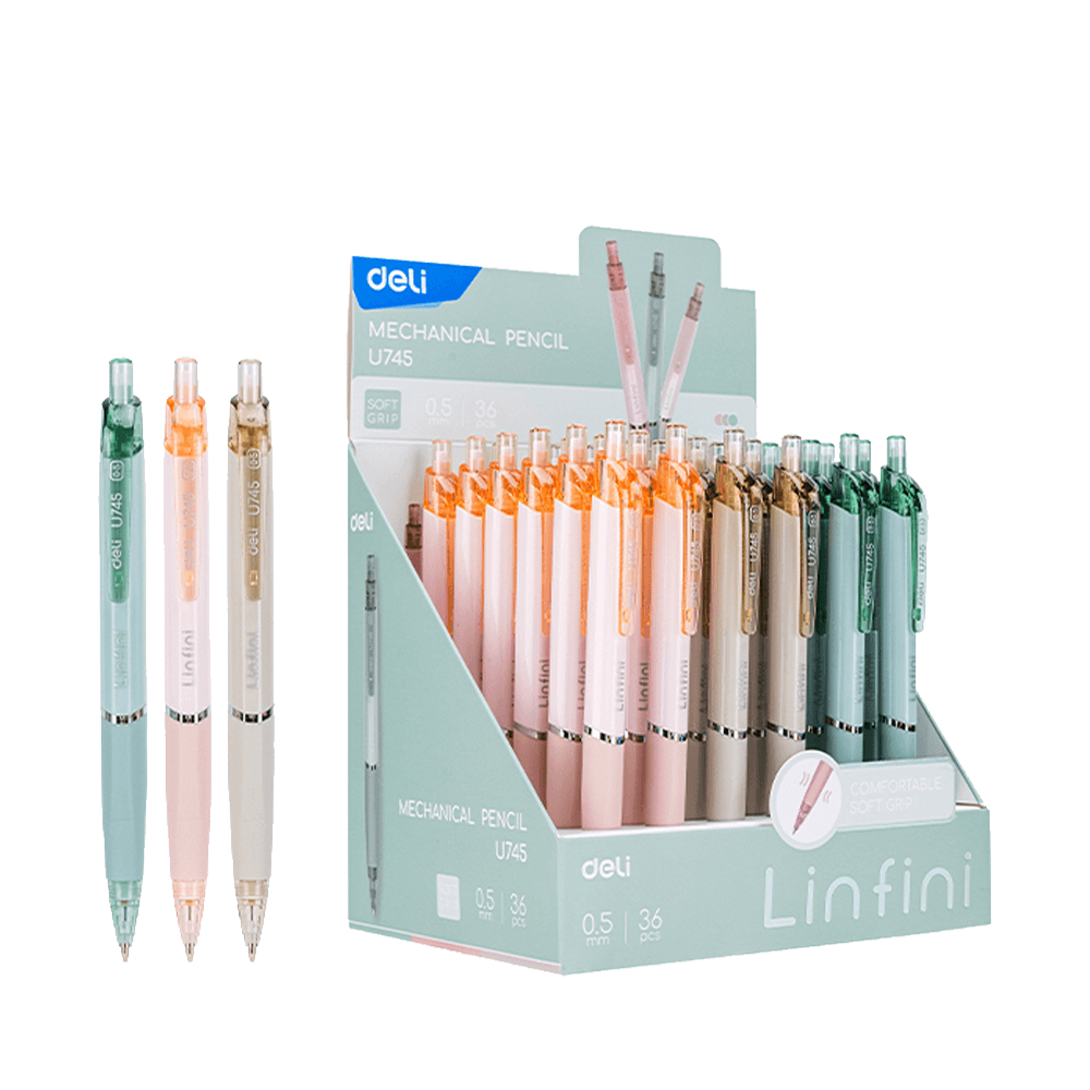 DELI ΒΙΤΡΙΝΑ ΓΕΜΑΤΗ ΜΟΛΥΒΙ ΜΗΧΑΝΙΚΟ 0.5mm LINFINI ΑΣΣΟΡΤΙ 3 (Το προιόν πωλείται σε μεμονωμένα τεμάχια του ενός)