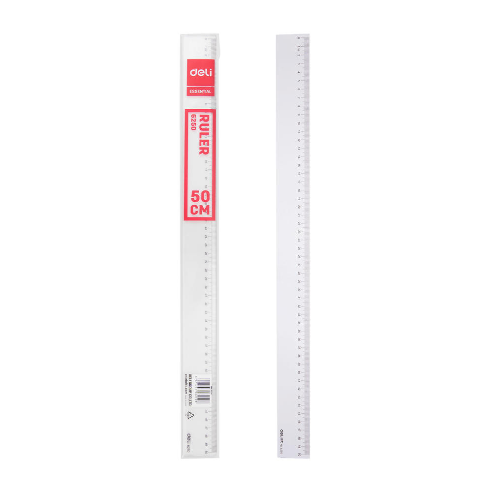 DELI ΥΠΟΔΕΚΑΜΕΤΡΟ BLISTER 50cm ESSENTIAL ΔΙΑΦΑΝΟ  (Το προιόν πωλείται σε μεμονωμένα τεμάχια του ενός)