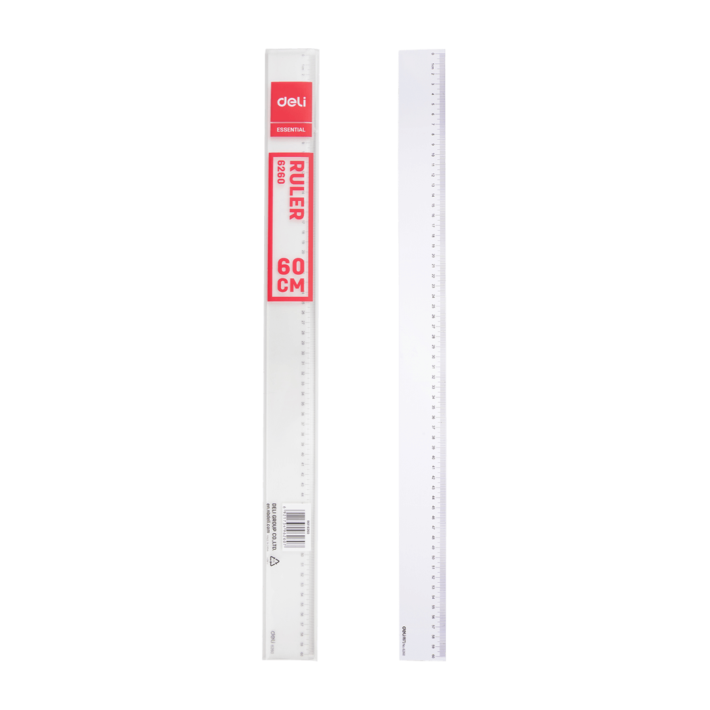 DELI ΥΠΟΔΕΚΑΜΕΤΡΟ BLISTER 60cm ESSENTIAL ΔΙΑΦΑΝΟ  (Το προιόν πωλείται σε μεμονωμένα τεμάχια του ενός)