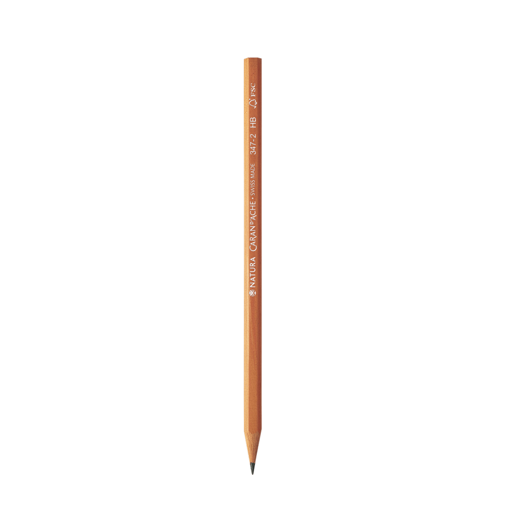 CARAN D'ACHE ΜΟΛΥΒΙ ΕΞΑΓΩΝΙΚΟ HB GRAPHITE NATURA ΚΑΦΕ  (Το προιόν πωλείται σε μεμονωμένα τεμάχια του ενός)