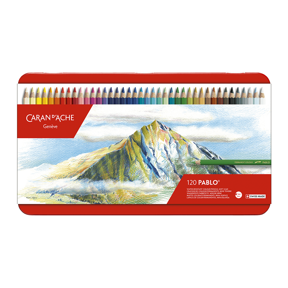 CARAN D'ACHE ΚΡΑΙΓΙΟΝ (ΞΥΛΟΜΠΟΓΙΕΣ) ΚΟΥΤΙ ΜΕΤΑΛΛΙΚΟ 120 ΧΡΩΜΑΤΑ Φ3.8mm PABLO