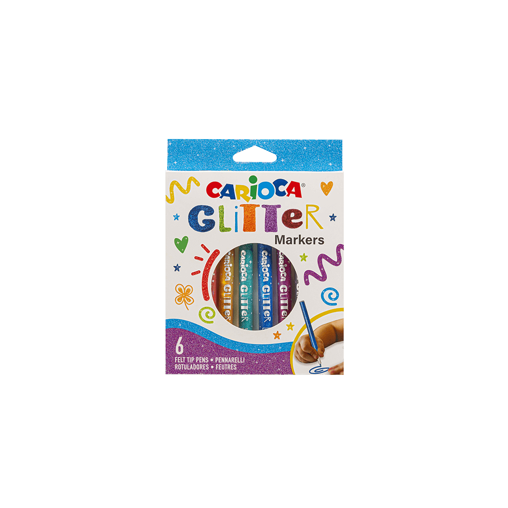 CARIOCA ΜΑΡΚΑΔΟΡΟΙ BLISTER 6 ΧΡΩΜΑΤΑ GLITTER