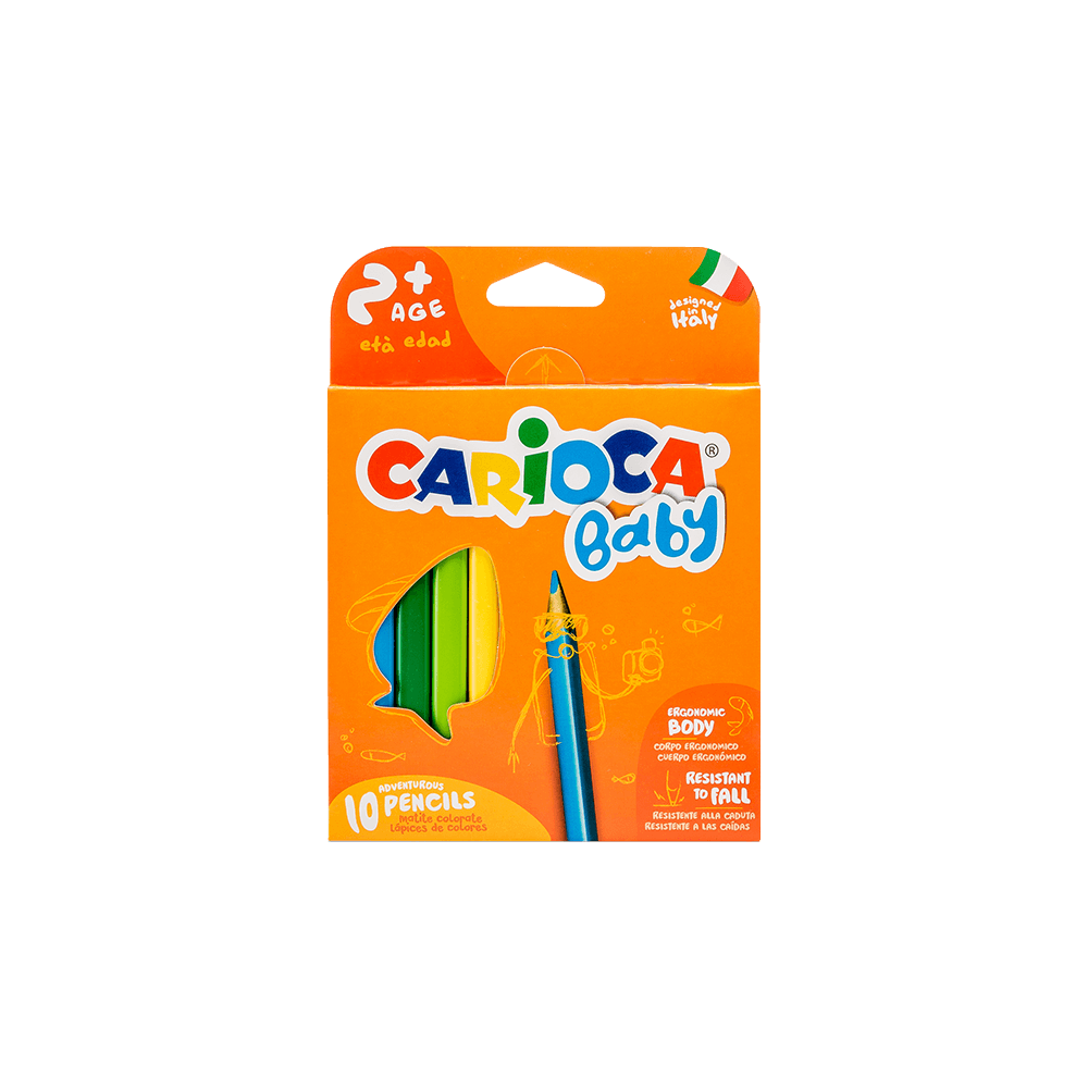CARIOCA ΚΡΑΙΓΙΟΝ (ΞΥΛΟΜΠΟΓΙΕΣ) 10 ΧΡΩΜΑΤΑ BABY 2+