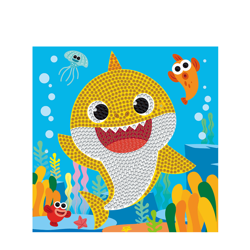 DIAMOMD DOTZ ΚΑΤΑΣΚΕΥΗ ΨΗΦΙΔΩΤΟ BOX 28x28cm BIG DOTZBOX BABY SHARK