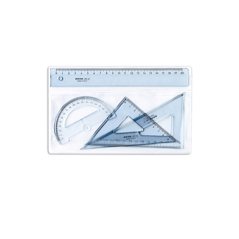 ARDA ΣΕΤ ΓΕΩΜΕΤΡΙΑΣ ΜΙΚΡΟ 20cm ΔΙΑΦΑΝΟ ΓΑΛΑΖΙΟ