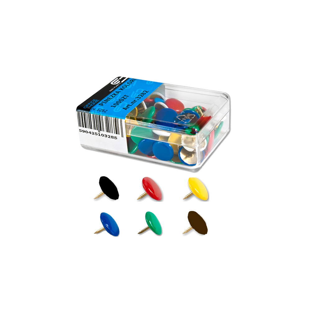 VICTORY ΠΙΝΕΖΕΣ ΠΛΑΣΤΙΚΟ ΚΟΥΤΙ ΧΡΩΜΑΤΙΣΤΕΣ 100Τ./10 ΤΕΜΑΧΙΑ (Το προιόν πωλείται σε μεμονωμένα τεμάχια του ενός)