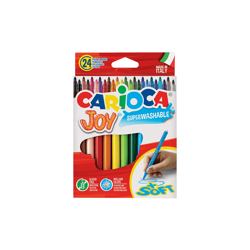 CARIOCA ΜΑΡΚΑΔΟΡΟΙ SUPERWASHABLE 24 ΧΡΩΜΑΤΑ JOY 6 ΤΕΜΑΧΙΑ (Το προιόν πωλείται σε μεμονωμένα τεμάχια του ενός)