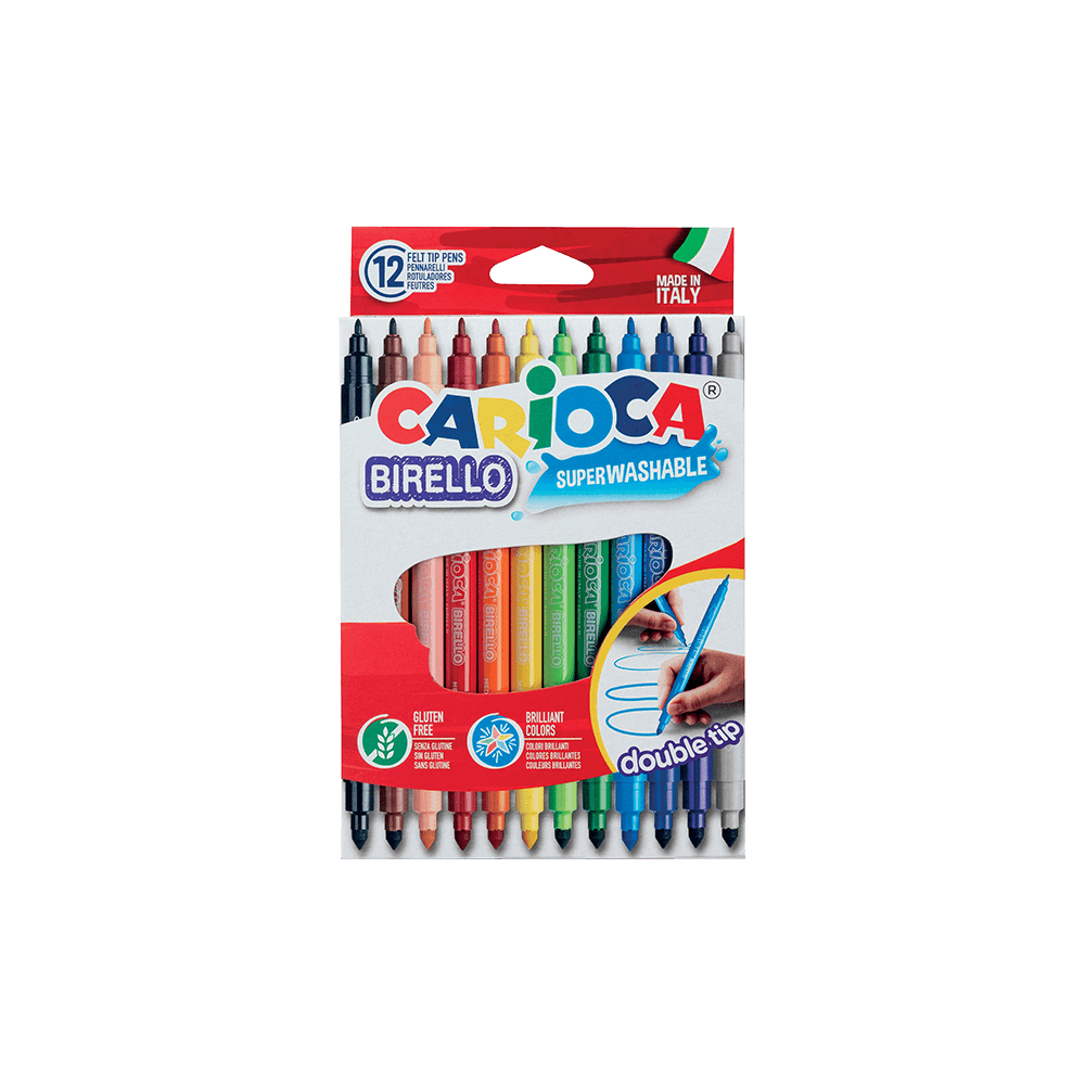 CARIOCA ΜΑΡΚΑΔΟΡΟΙ ΔΙΠΛΗ ΜΥΤΗ 12 ΧΡΩΜΑΤΑ Φ2.6mm/1.0-4.7mm BIRELLO 12 ΤΕΜΑΧΙΑ