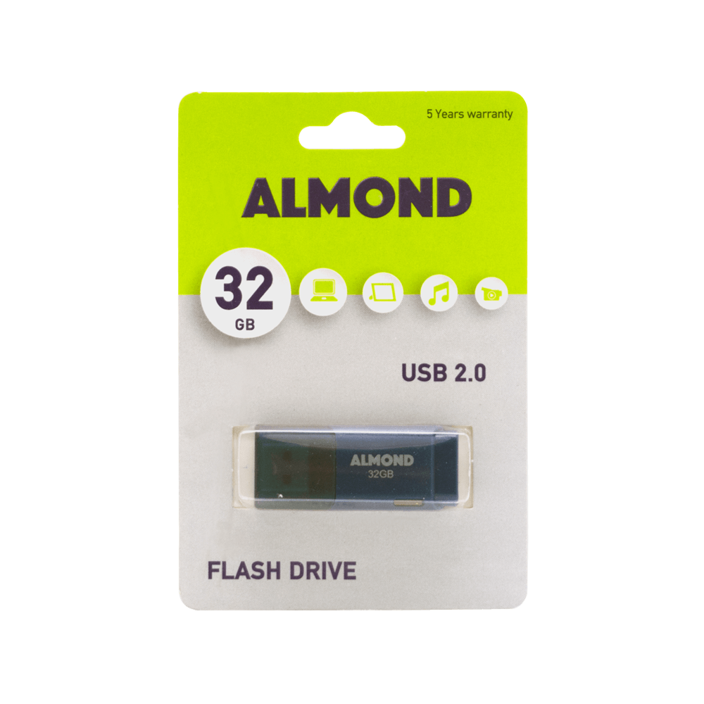 ALMOND FLASH DRIVE USB 2.0 32GB PRIME ΜΠΛΕ