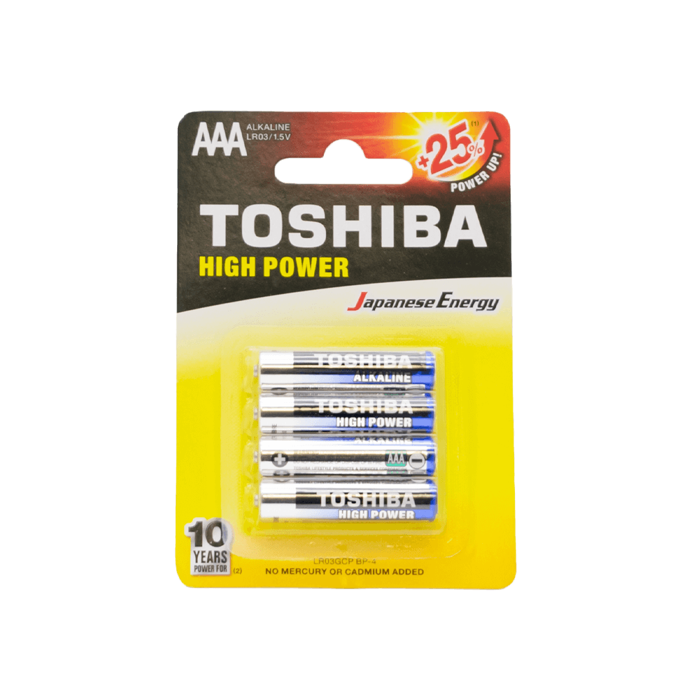 TOSHIBA ΜΠΑΤΑΡΙΑ LR03/1.5V AAA ΑΛΚΑΛΙΚΗ BLISTER 4 ΤΕΜΑΧΙΑ
