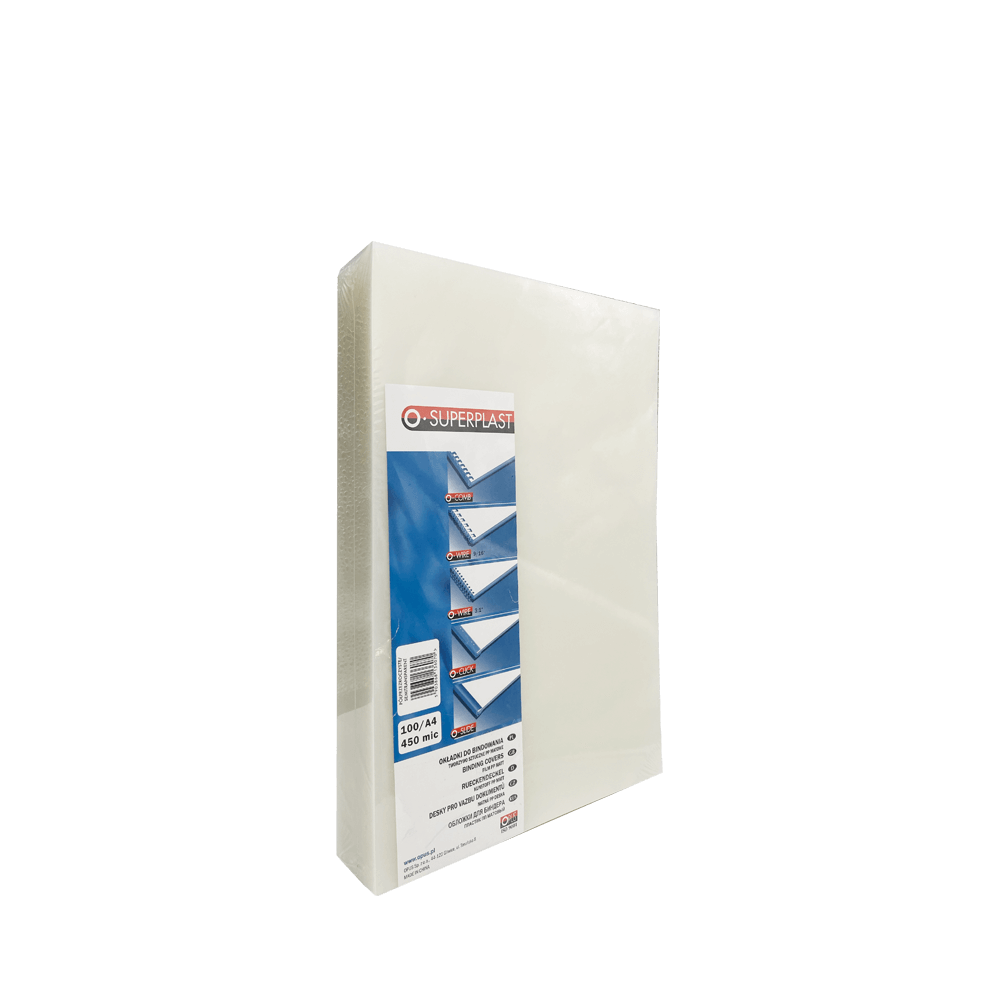 OPUS ΔΙΑΦΑΝΕΙΑ ΒΙΒΛΙΟΔΕΣΙΑΣ Α4 PVC 450micron ΛΕΥΚΗ  (Το προιόν πωλείται σε μεμονωμένα τεμάχια του ενός)