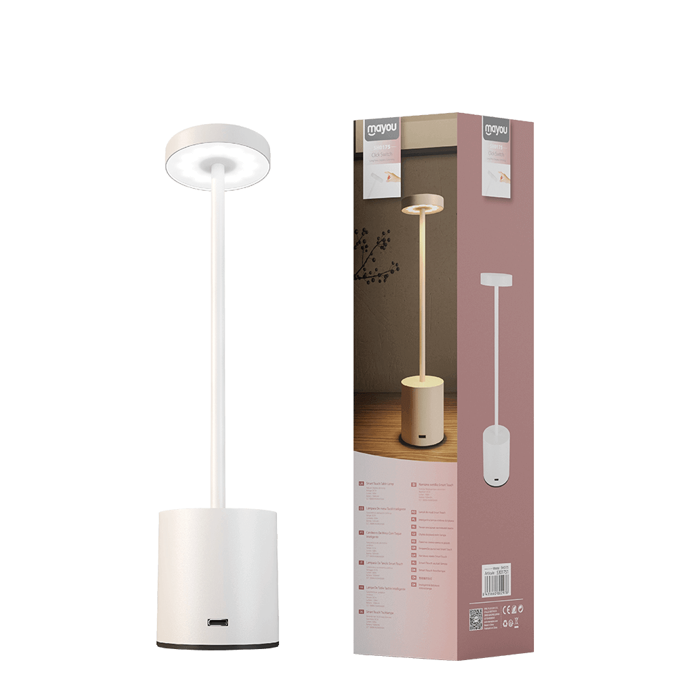 MAYOU ΦΩΤΙΣΤΙΚΟ ΓΡΑΦΕΙΟΥ ΑΦΗΣ LED 3000/4500/6000K/100LM/24 1500mAh ΛΕΥΚΟ