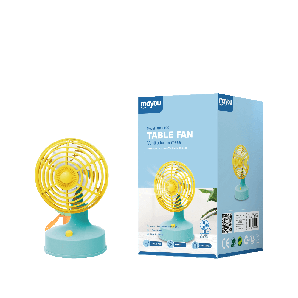 MAYOU ΑΝΕΜΙΣΤΗΡΑΣ ΕΠΙΤΡΑΠΕΖΙΟΣ ΕΠΑΝΑΦΟΡΤΙΖΟΜΕΝΟΣ 300mAh 5V/0.5A MICRO USB ΚΙΤ