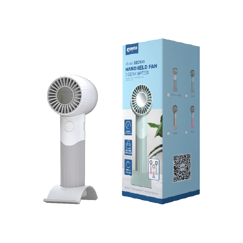 MAYOU ΑΝΕΜΙΣΤΗΡΑΣ ΧΕΙΡΟΣ / ΕΠΙΤΡΑΠΕΖΙΟΣ ΕΠΑΝΑΦΟΡΤΙΖΟΜΕΝΟΣ 500mAh 5V/01A US