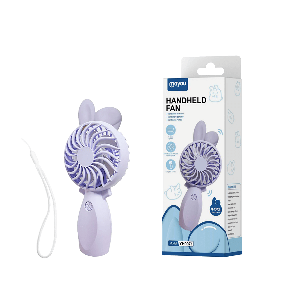 MAYOU ΑΝΕΜΙΣΤΗΡΑΣ ΧΕΙΡΟΣ ΕΠΑΝΑΦΟΡΤΙΖΟΜΕΝΟΣ 400mAh 5V/0.5A MICRO USB ΜΩΒ