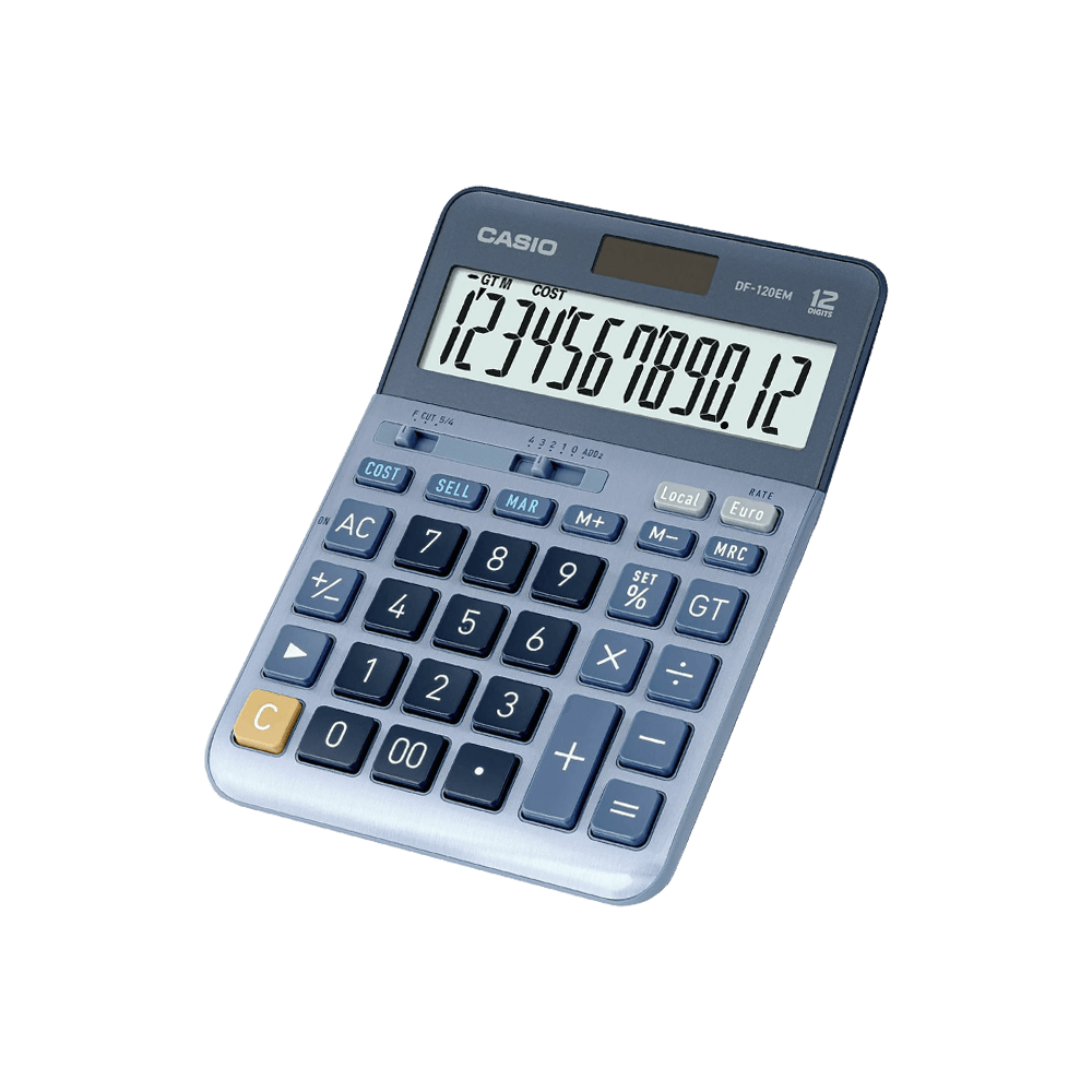 CASIO ΑΡΙΘΜΟΜΗΧΑΝΗ 12 ΨΗΦΙΩΝ 17.9x12.6cm DF-120EM